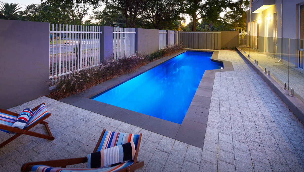 12.2m x 3.45m Lap Pool Royal Jade Shimmer Nedlands